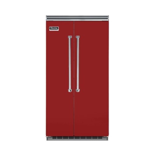 Viking - Professional 5 Series Quiet Cool 25.3 Cu. Ft. Side-by-Side Built-In Refrigerator - Reduction red