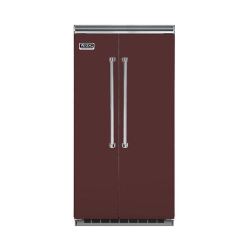 Viking - Professional 5 Series Quiet Cool 25.3 Cu. Ft. Side-by-Side Built-In Refrigerator - Kalamata Red