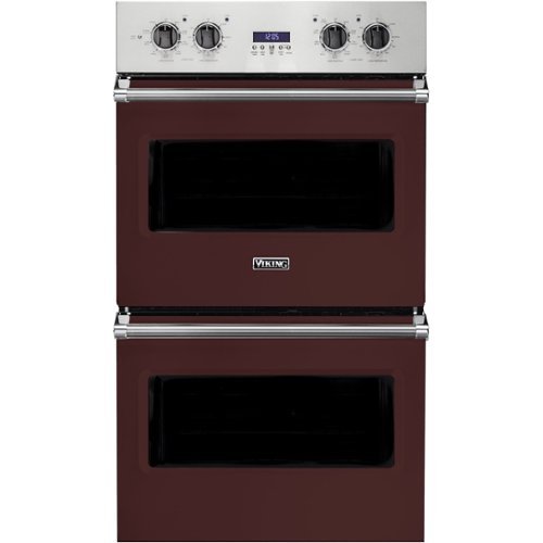 Viking - Professional 5 Series 30" Built-In Double Electric Convection Wall Oven - Kalamata red