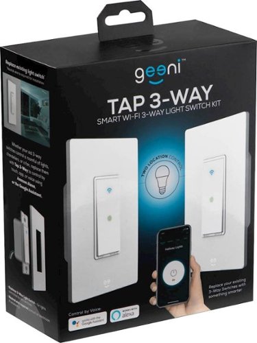 Geeni Tap Wi-Fi Smart Light Switch (2-Pack) - White GLOBAL SHIPPING