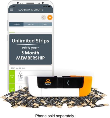 Dario Value Pack Kit for iPhone with FREE 3-Month Plan - Blood Glucose Monitoring Set to Test Diabetes Sugar Level - Black/White/Orange GLOBAL SHIPPING