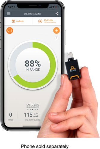 Dario Value Pack Kit for iPhone with FREE 3-Month Plan - Blood Glucose Monitoring Set to Test Diabetes Sugar Level - Black/White/Orange SHOP ONLINE