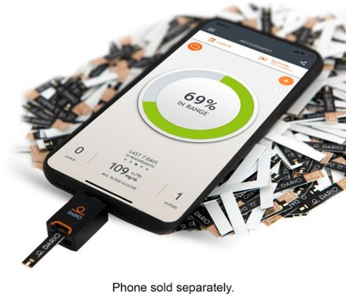 Dario Value Pack Kit for iPhone with FREE 3-Month Plan - Blood Glucose Monitoring Set to Test Diabetes Sugar Level - Black/White/Orange BUY ONLINE