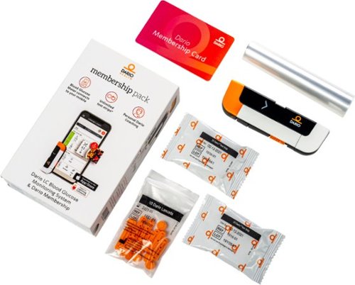 Dario Value Pack Kit for iPhone with FREE 3-Month Plan - Blood Glucose Monitoring Set to Test Diabetes Sugar Level - Black/White/Orange BUY IN MIDDLE EAST