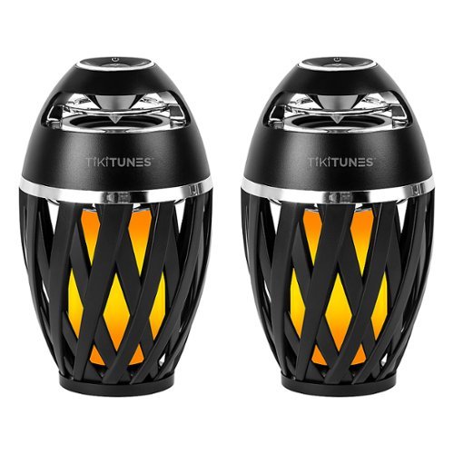 Limitless Innovations - TikiTunes Portable Bluetooth Wireless Speakers (2-Pack) - Black