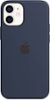 Apple - iPhone 12 mini Silicone Case with MagSafe - Deep Navy-Front_Standard