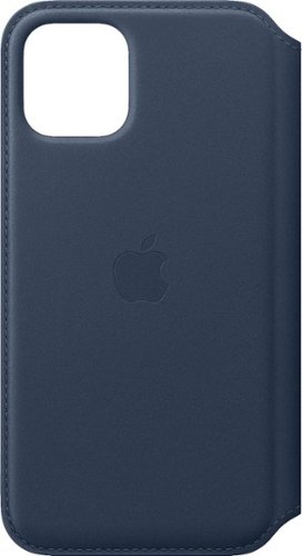 Apple - iPhone 11 Pro Leather Folio - Deep Sea Blue