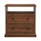 Walker Edison - Beveled 2-Drawer Storage Side End Table - Dark Walnut-Front_Standard