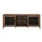Walker Edison - Industrial TV Stand for Most TVs up to 78" - Rustic Oak-Front_Standard