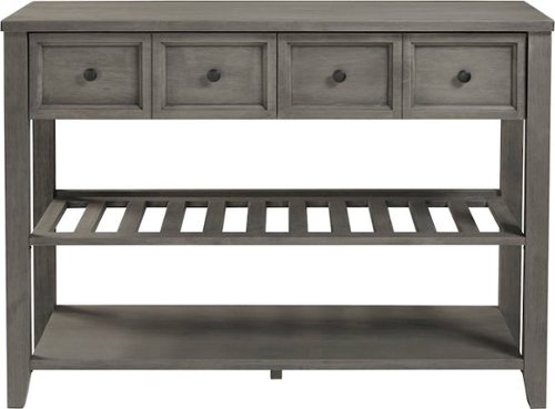 Walker Edison - Traditional Solid Wood 2-Drawer Buffet Sideboard - Gray
