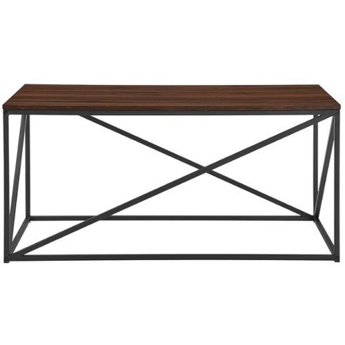Walker Edison - Modern Geometric Coffee Table - Dark Walnut