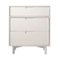 Walker Edison - Mid Century Modern 3-Drawer Wood Dresser - White-Front_Standard