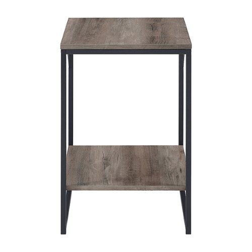 Walker Edison - Industrial Metal Accent Side Table - Gray Wash-Front_Standard 