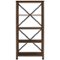 Walker Edison - 64" Farmhouse 4-Shelf Bookcase - Dark Walnut-Front_Standard