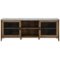 Walker Edison - Industrial TV Stand for Most TVs up to 78" - Dark Concrete/Oak-Front_Standard