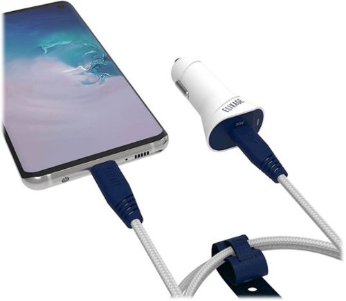 Elixage Elite 4' Vehicle Charger - White/Blue WORLDWIDE DELIVERY