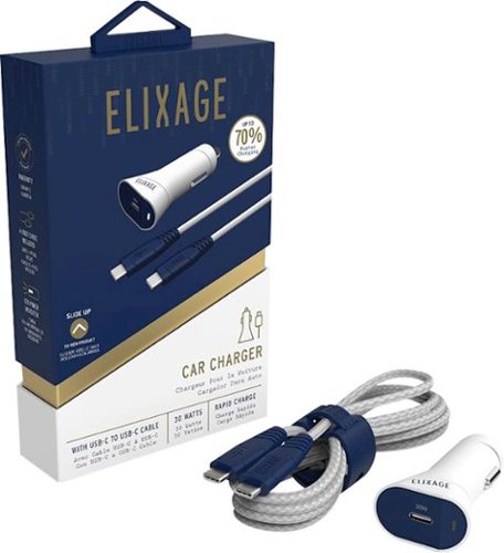 Elixage Elite 4' Vehicle Charger - White/Blue BUY IN EUROPE