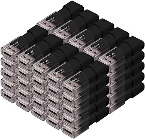 PNY - 16GB Attaché 3 USB 2.0 Type A Flash Drive 50-Pack - Black