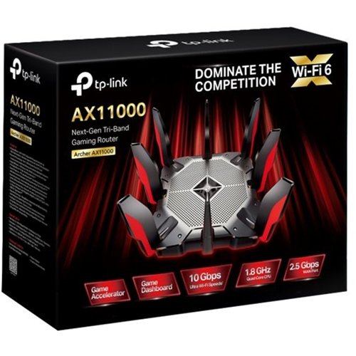 TP-Link Archer AX11000 Tri-Band Wi-Fi 6 Router - Black/Red GLOBAL SHIPPING