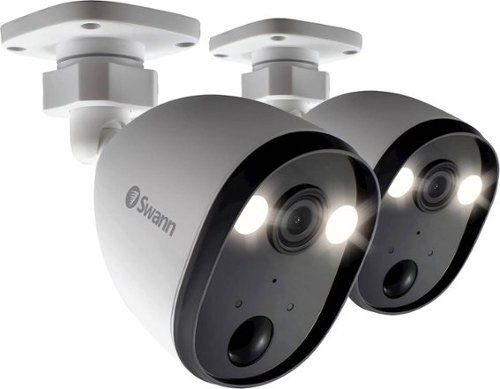 Swann - Indoor/Outdoor 1080p Wi-Fi Wired Spotlight Surveillance Camera (2-Pack) - White-Angle_Standard 