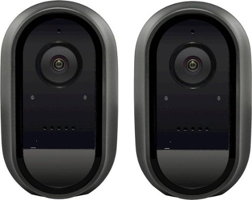 Swann - Indoor/Outdoor 1080p Wi-Fi Wire-Free Surveillance Camera (2-Pack) - Black