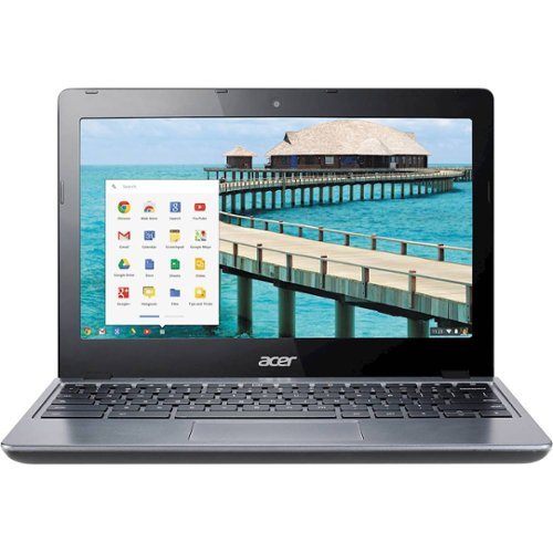 Acer - 11.6" Chromebook - Intel Celeron - 4GB Memory - 16GB Solid State Drive - Pre-Owned - Black-Front_Standard 