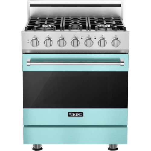 Viking - 3 Series 4.0 Cu. Ft. Freestanding LP Gas Convection Range with Self-Cleaning - Bywater blue