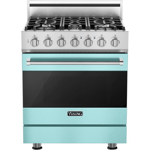 Viking - 3 Series 4.0 Cu. Ft. Freestanding Gas Convection Range with Self-Cleaning - Bywater blue