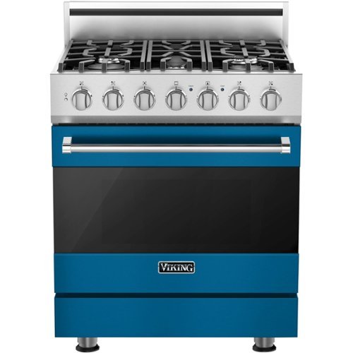 Viking - 3 Series 4.0 Cu. Ft. Freestanding Gas Convection Range with Self-Cleaning - Alluvial blue