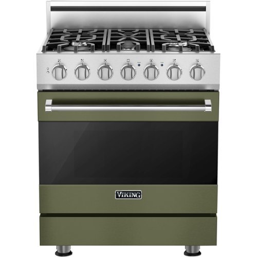 Viking - 3 Series 4.0 Cu. Ft. Freestanding LP Gas Convection Range with Self-Cleaning - Cypress green