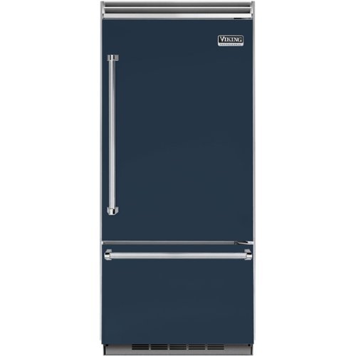 

Viking - Professional 5 Series Quiet Cool 20.4 Cu. Ft. Bottom-Freezer Built-In Refrigerator - Slate Blue