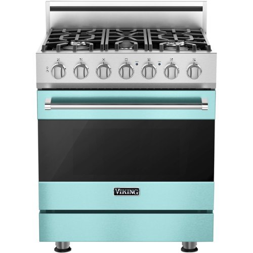 Viking - 3 Series 4.7 Cu. Ft. Freestanding Dual Fuel LP Gas True Convection Range with Self-Cleaning - Bywater blue
