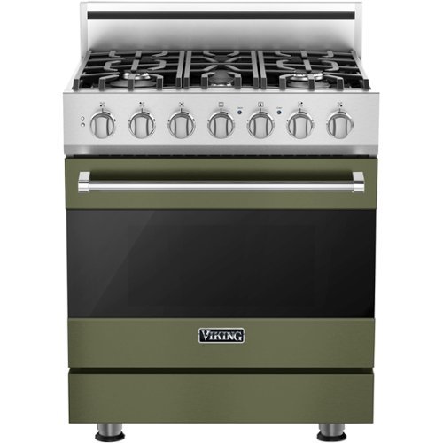 Viking - 3 Series 4.0 Cu. Ft. Freestanding Gas Convection Range with Self-Cleaning - Cypress green
