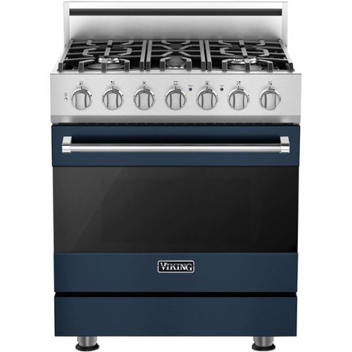 Viking - 3 Series 4.0 Cu. Ft. Freestanding LP Gas Convection Range with Self-Cleaning - Slate blue
