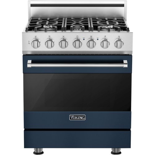 Viking - 3 Series 4.0 Cu. Ft. Freestanding Gas Convection Range with Self-Cleaning - Slate blue