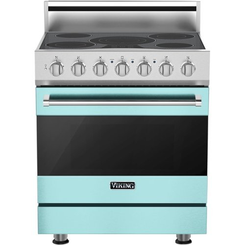 Viking - 3 Series 4.7 Cu. Ft. Freestanding Electric True Convection Range with Self-Cleaning - Bywater blue