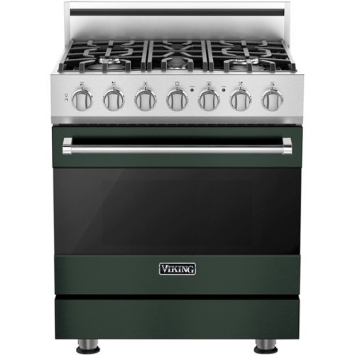 

Viking - 3 Series 4.7 Cu. Ft. Self-Cleaning Freestanding Dual Fuel LP Gas Convection Range - Blackforest Green