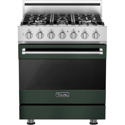 Viking - 3 Series 4.7 Cu. Ft. Freestanding Dual Fuel LP Gas True Convection Range with Self-Cleaning - Blackforest green