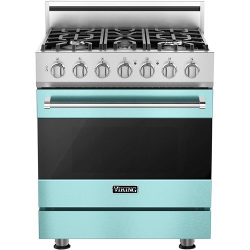Viking - 3 Series 4.7 Cu. Ft. Freestanding Dual Fuel True Convection Range with Self-Cleaning - Bywater blue