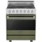 Viking - 3 Series 4.7 Cu. Ft. Freestanding Electric True Convection Range with Self-Cleaning - Cypress Green-Front_Standard