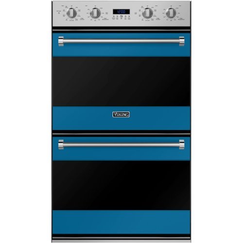 Viking - 3 Series 30" Built-In Double Electric Convection Wall Oven - Alluvial blue