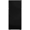 GE - 17.5 Cu. Ft. Top-Freezer Refrigerator with Edge-to-Edge Glass Shelves - Black-Front_Standard