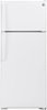 GE - 17.5 Cu. Ft. Top-Freezer Refrigerator with Edge-to-Edge Glass Shelves - White-Front_Standard