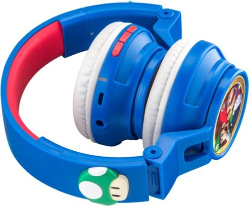iHome eKids Super Mario Wireless Over-the-Ear Headphones - White/Red/Blue GLOBAL SHIPPING