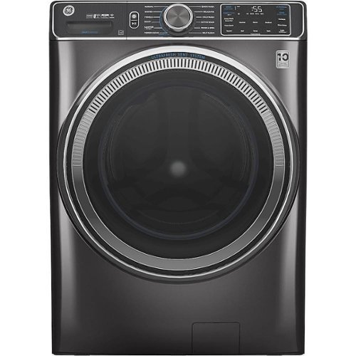 GE - 5.0 Cu. Ft. High-Efficiency Front Load Washer with UltraFresh Vent System - Diamond gray