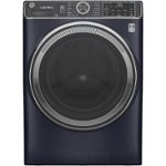 GE - 5.0 Cu. Ft. High-Efficiency Front Load Washer with UltraFresh Vent System - Sapphire blue - Front_Standard