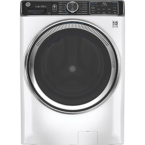GE - 5.0 Cu Ft High-Efficiency Stackable Smart Front Load Washer w/UltraFresh Vent, Microban Antimicrobial & 1-Step Wash+Dry - White