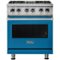 Viking - 5-Series 4.7 Cu. Ft. Self-Cleaning Freestanding Dual Fuel Convection Range - Alluvial Blue-Front_Standard