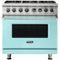 Viking - 5-Series 5.6 Cu. Ft. Self-Cleaning Freestanding Dual Fuel Convection Range - Bywater Blue-Front_Standard
