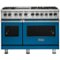 Viking - 5-Series Dual Fuel Self-Clean 48"W Sealed Burner Range - Alluvial Blue-Front_Standard
